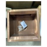 15" x 15" Single Bowl Copper Colored Bar Sink