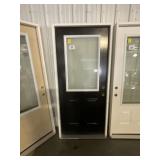36" LH 1/2 Lite Steel Exterior Door