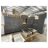 15Pc 30" Platinum Shaker Silvercreek Kitchen Set