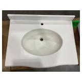 31" x 22" Single Bowl Vanity Top in Ivory