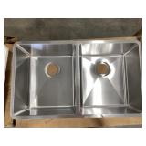 32" x 18" Undermount Dbl Bowl Stainless Steel Sink