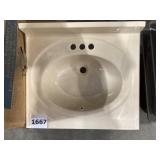 25" x 22" Single Bowl Vanity Top in Beige
