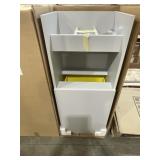 19"W Light Gray Shelf with Trash Can