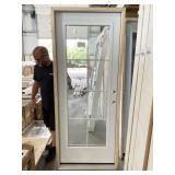 32" x 80" LH Full-View Steel Exterior Door-White