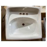 20" x 18" Wall Mount Porcelain Sink in White