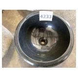 13-3/4" Round Black Polished Sink