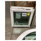 17.5" x 17.5" White Vinyl Fixed Window x 2