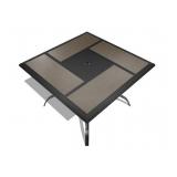 Skytop Square Outdoor Dining Table w/ Umbrella