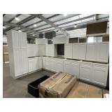 15Pc 30" Aspen White Silvercreek Kitchen Set
