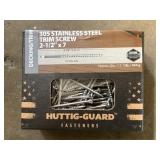 1lb Box of 2-1/2" x 7 SS Trim Screws x 12