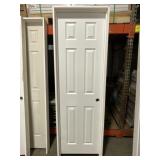 24" x 80" LH 6-Panel MDF Interior Door in White
