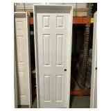 24" x 80" LH 6-Panel MDF Interior Door in White
