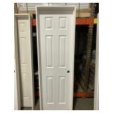 24" x 80" LH 6-Panel MDF Interior Door in White