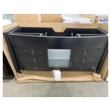 60"W Black Vanity Base with Hardware