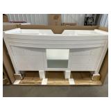 60"W White Vanity Base with Hardware