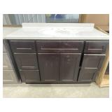 48"W Espresso Vanity Base with Single Sink Top