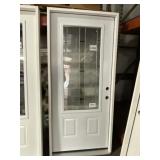 36" x 80" 3/4 View LH Steel Exterior Door in White