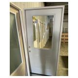 36" RH 1/2 Lite Steel Exterior Door