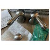 Deltaï¿½ Stainless Steel Bathroom Faucet Handles x2