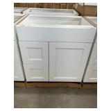 30" Shaker Base Cabinet in White x 2