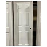 28" x 80" LH 6-Panel MDF Interior Door in White