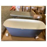 Acquabella Gray/White Freestanding Bathtub