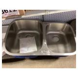 32" Stainless Steel 60/40 Undermount Sink