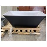 59" x 29-1/2" Black Acrylic Freestanding Bathtub