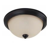 SeaGullï¿½ 3-Bulb Flush Mount in Bronze