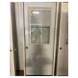 32" RH 1/2 Lite Steel Exterior Door