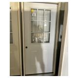 36" RH 9 Lite Steel Exterior Door