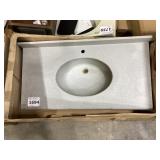 43" x 23" Single Bowl Vanity Top in Light Gray