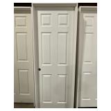 28" x 80" RH 6-Panel MDF Interior Door in White