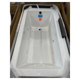 60" x 30" 6-Jet LH Bathtub in White with Apron