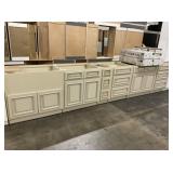 11pc. Mix Heritage White Base Cabinets