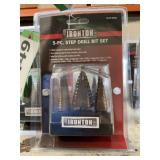 Irontonï¿½ 5pc Step Drill Bit Set W/ Case