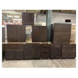 10pc. Espresso Garage Cabinet Set