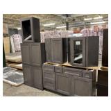 8pc. West Point Gray Cabinet Set