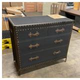 42" Decorative Black Wooden Cabinet