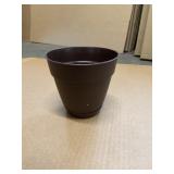Stack of (24) 8" Newbury Round Planters in Cocoa