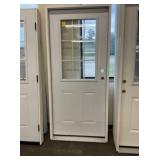 36" x 80" LH Steel HV 9-Lite Exterior Door