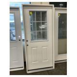 36" x 80" RH Fiberglass HV 9-Lite Exterior Door