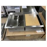 33" Stainless Dual Mount Kitchen Workstation Sink