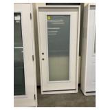 36" x 80" RH Fiberglass FV Privacy Glass Ext. Door