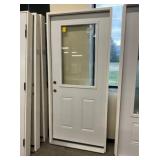 36" x 80" RH Steel High-View Exterior Door
