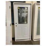 36" x 80" RH Steel MV Deco Glass Exterior Door