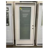 36" x 80" LH Fiberglass FV Privacy Glass Ext. Door