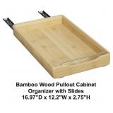 Bamboo Wood Pullout Cabinet Organizer