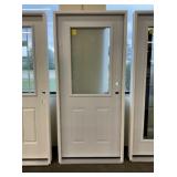 36" x 80" LH Steel HV Privacy Glass Ext. Door