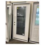 36" x 80" RH Fiberglass FV Deco Glass Ext. Door